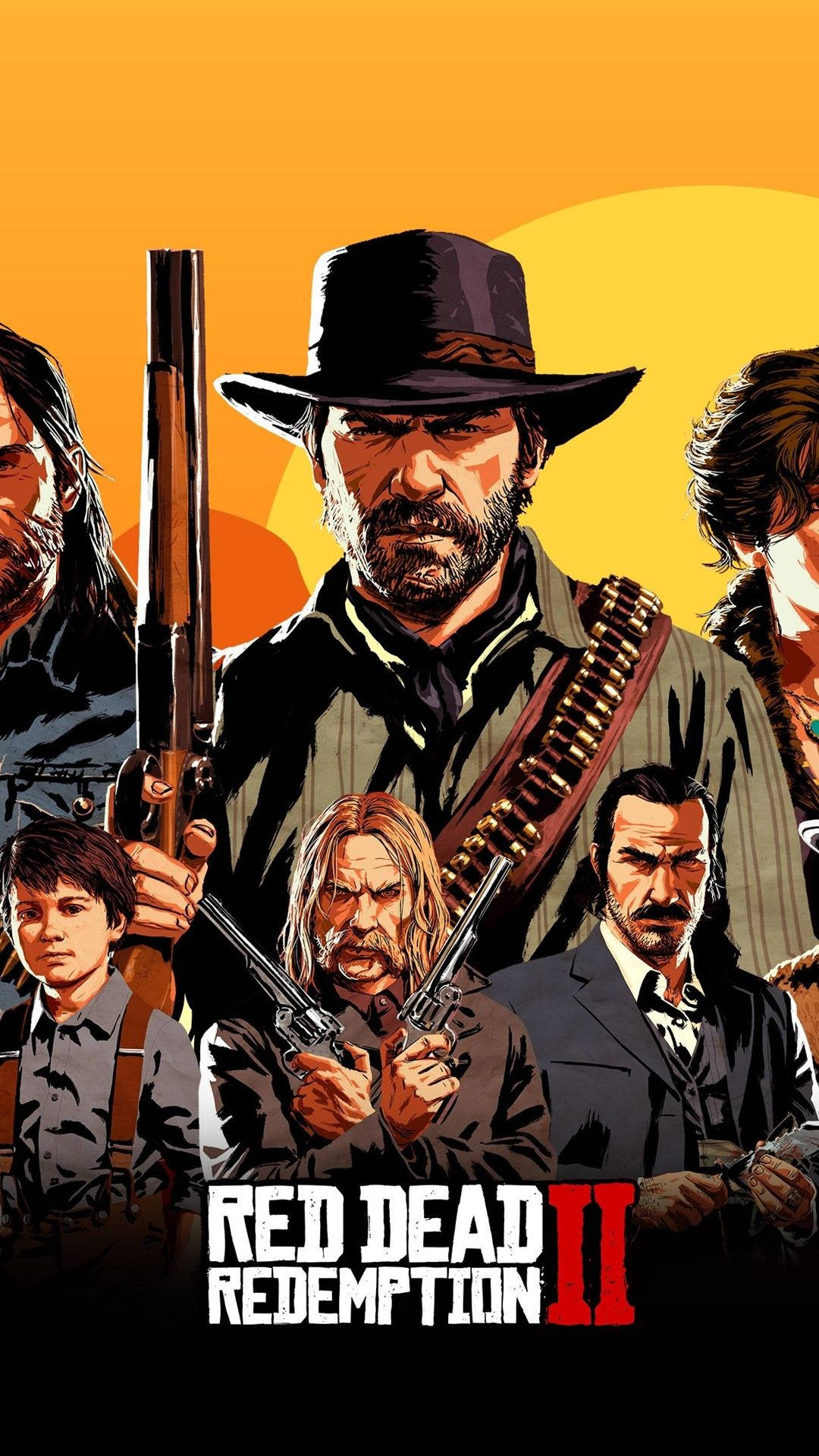 Red Dead Iphone Main Characters Wallpaper