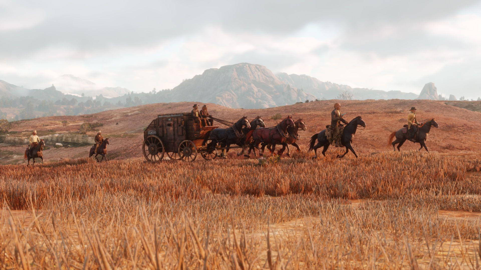 Red Dead Redemption 2 4k Carriage Wallpaper