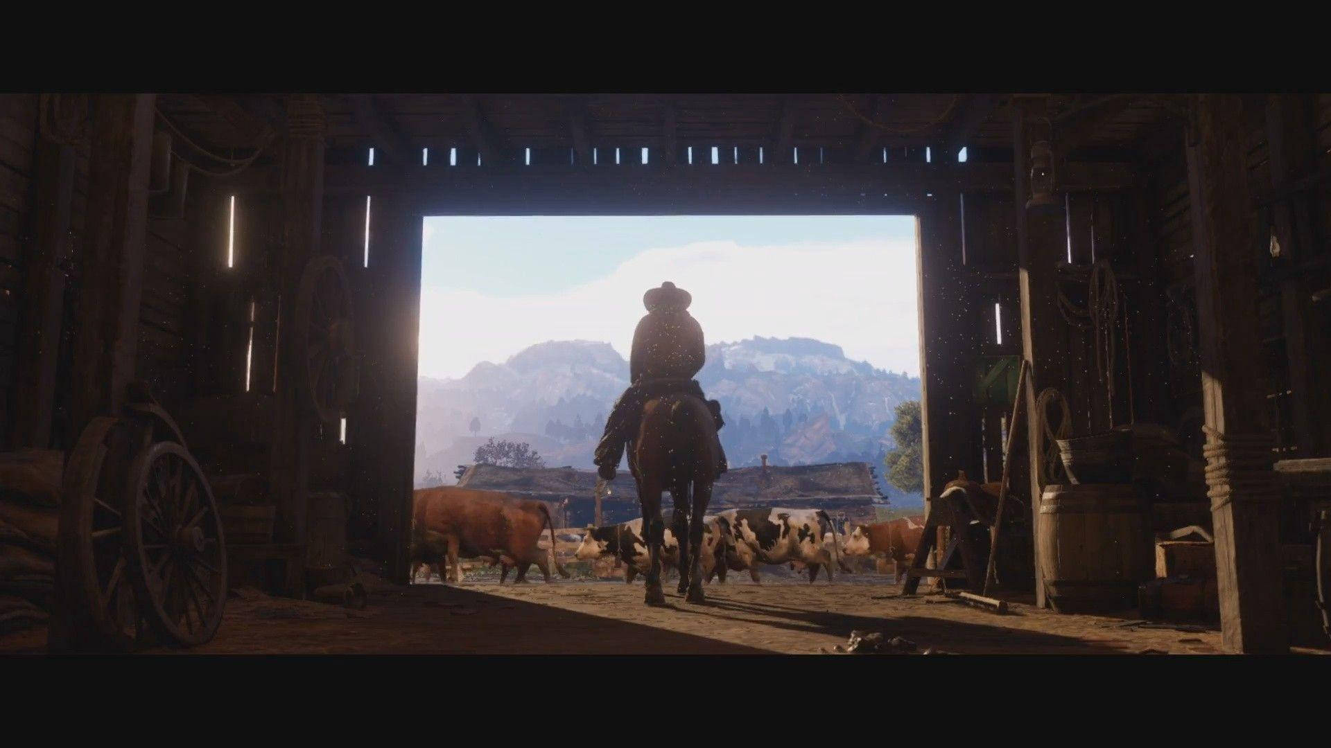 Red Dead Redemption 2 4k Uomo A Cavallo Sfondo