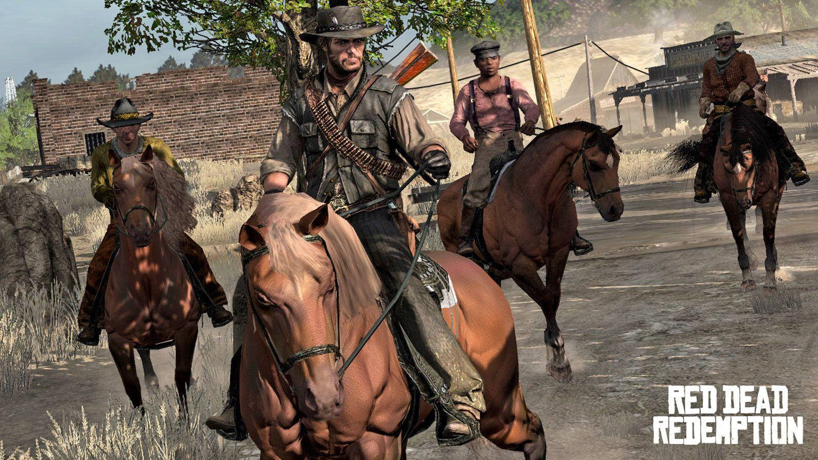 Red Dead Redemption 2 4k Men On Horses Wallpaper