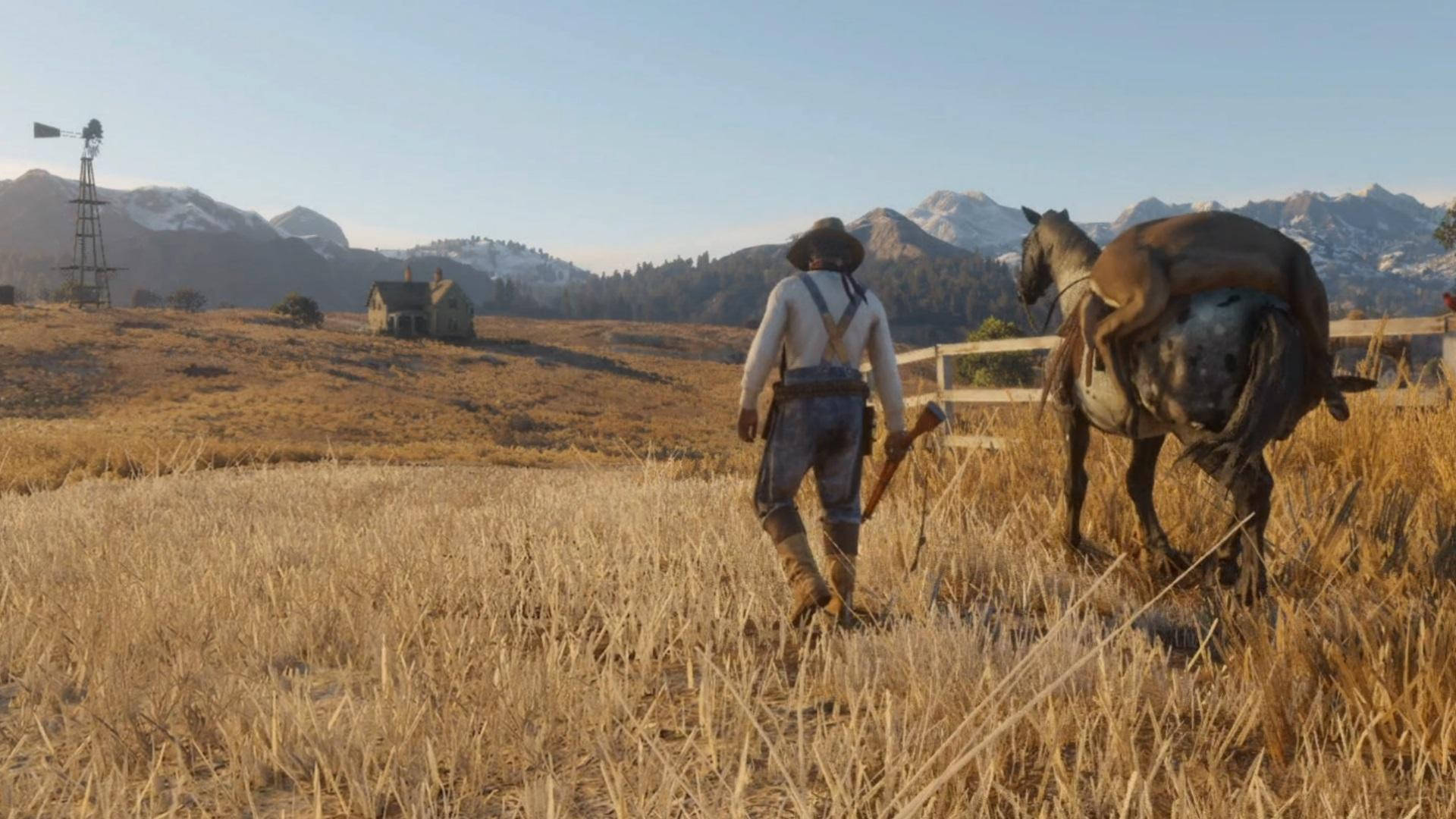 Put your hunting skills to the test in Red Dead Redemption 2 Wallpaper