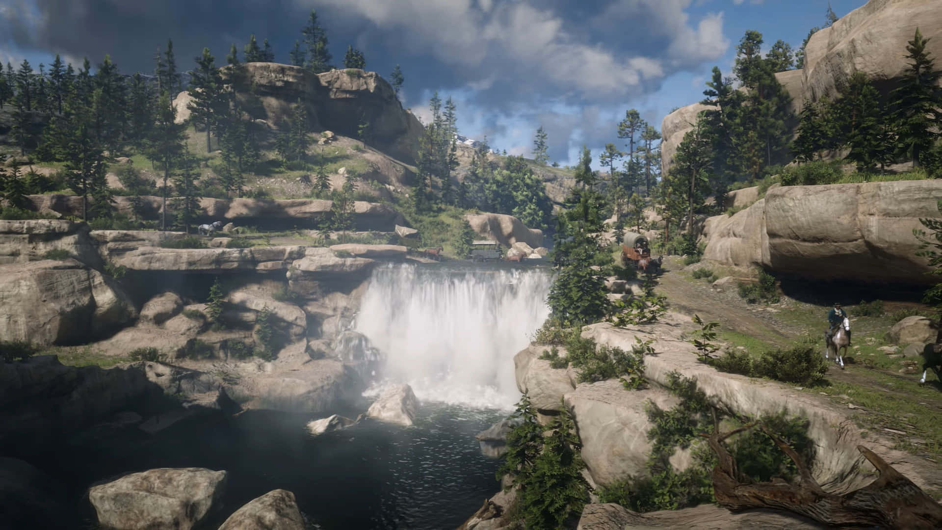 Red Dead Redemption 4k Waterfalls Wallpaper