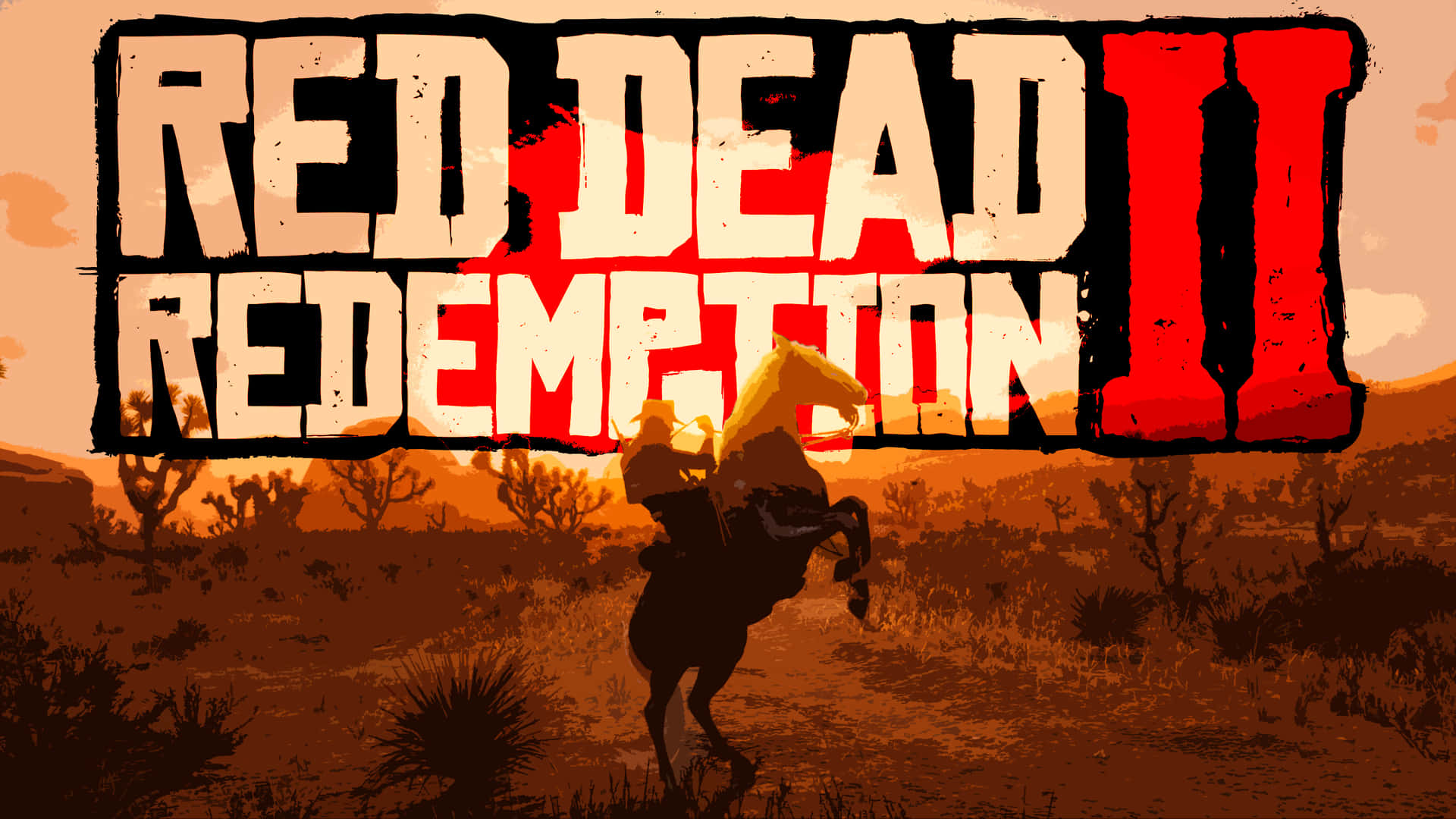 Rød død Redemption II 4K Logo Wallpaper: Wallpaper