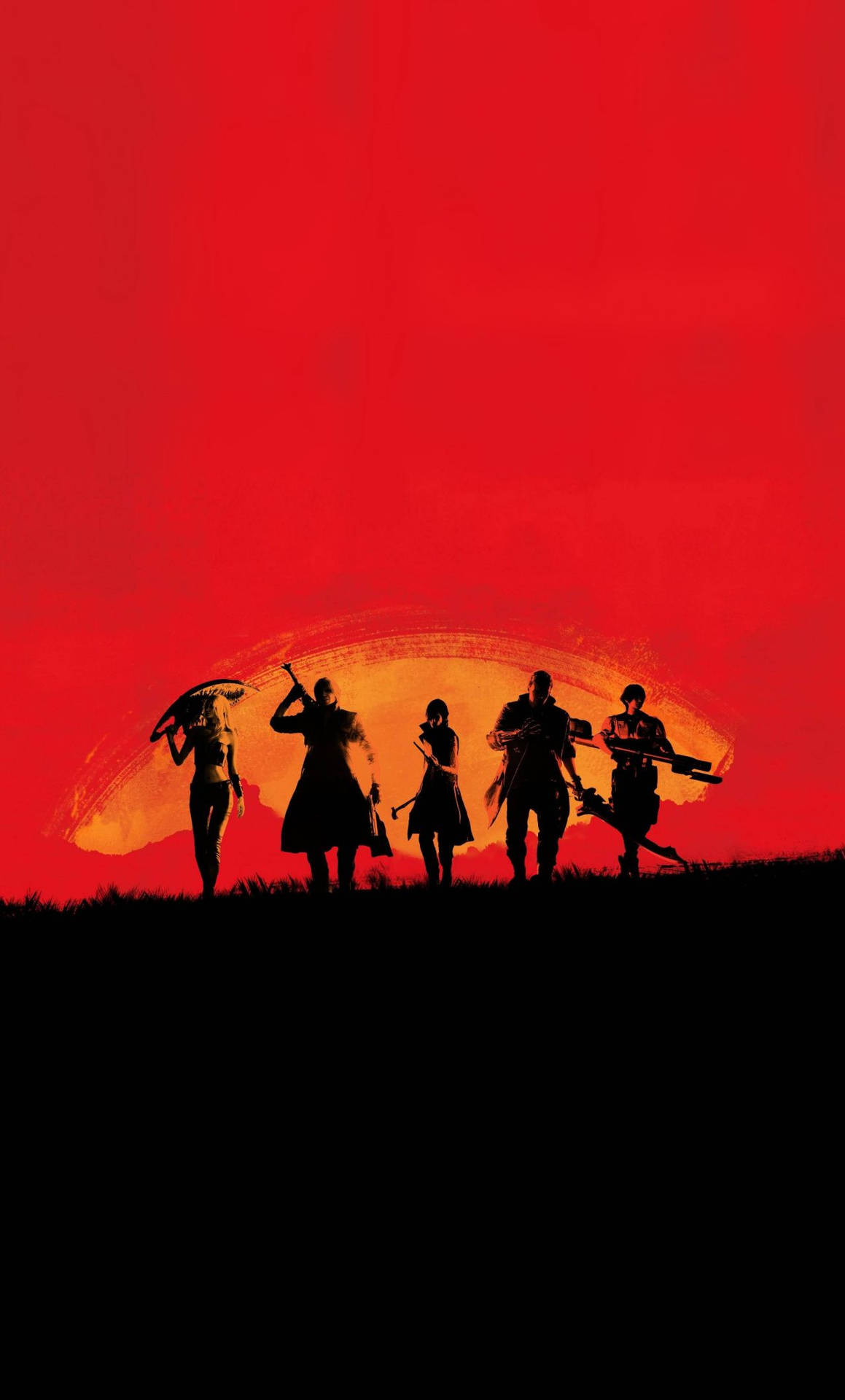 Red Dead Redemption Black And Red Art Wallpaper