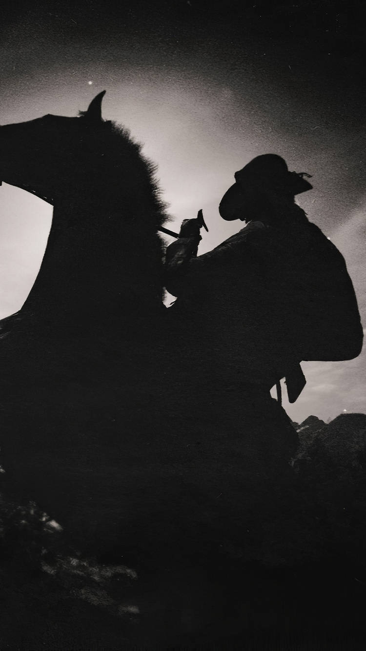 Red Dead Redemption Ii Phone Rider Silhouette