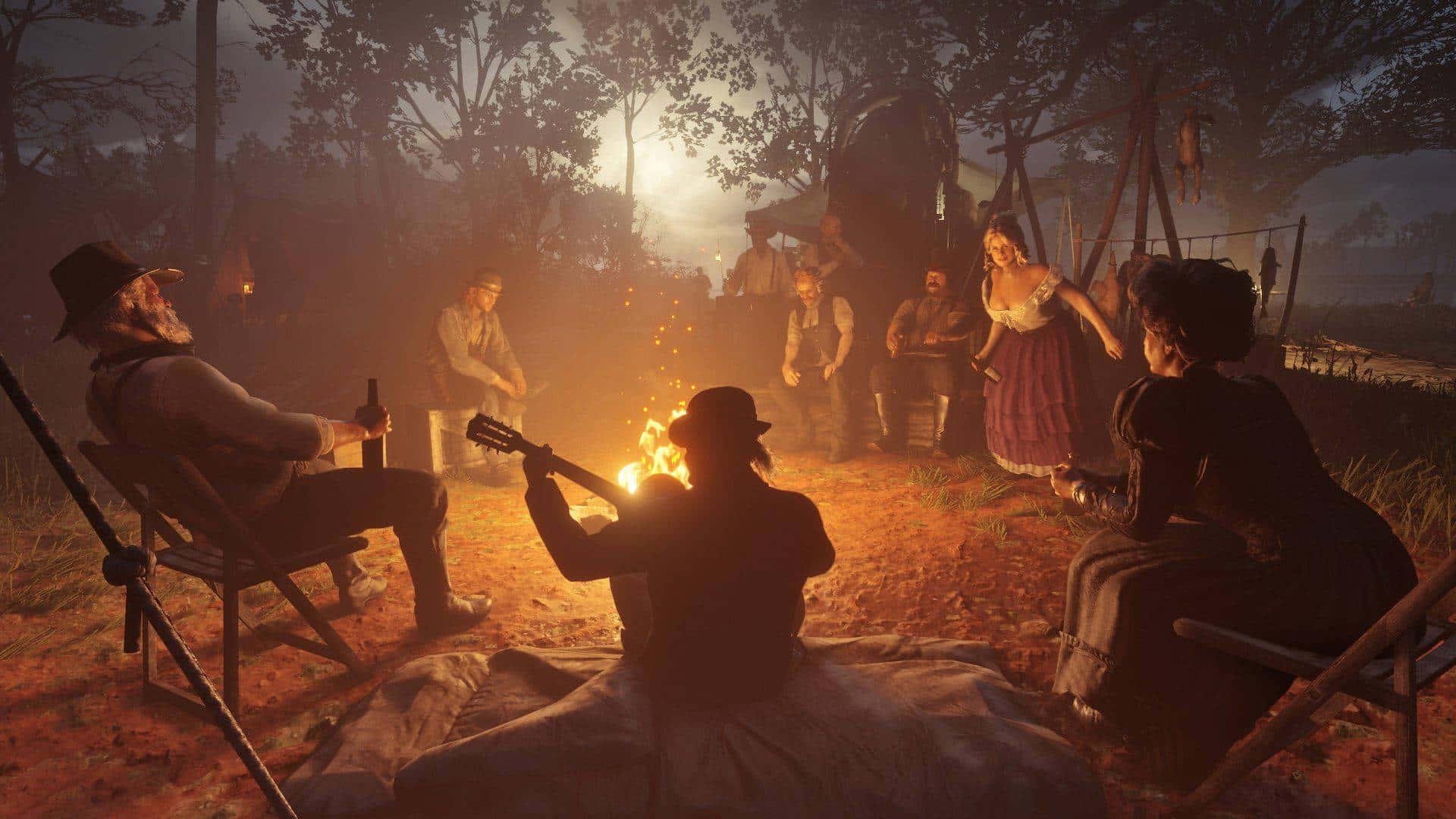 Red Dead Redemption2_ Campfire Gathering Wallpaper