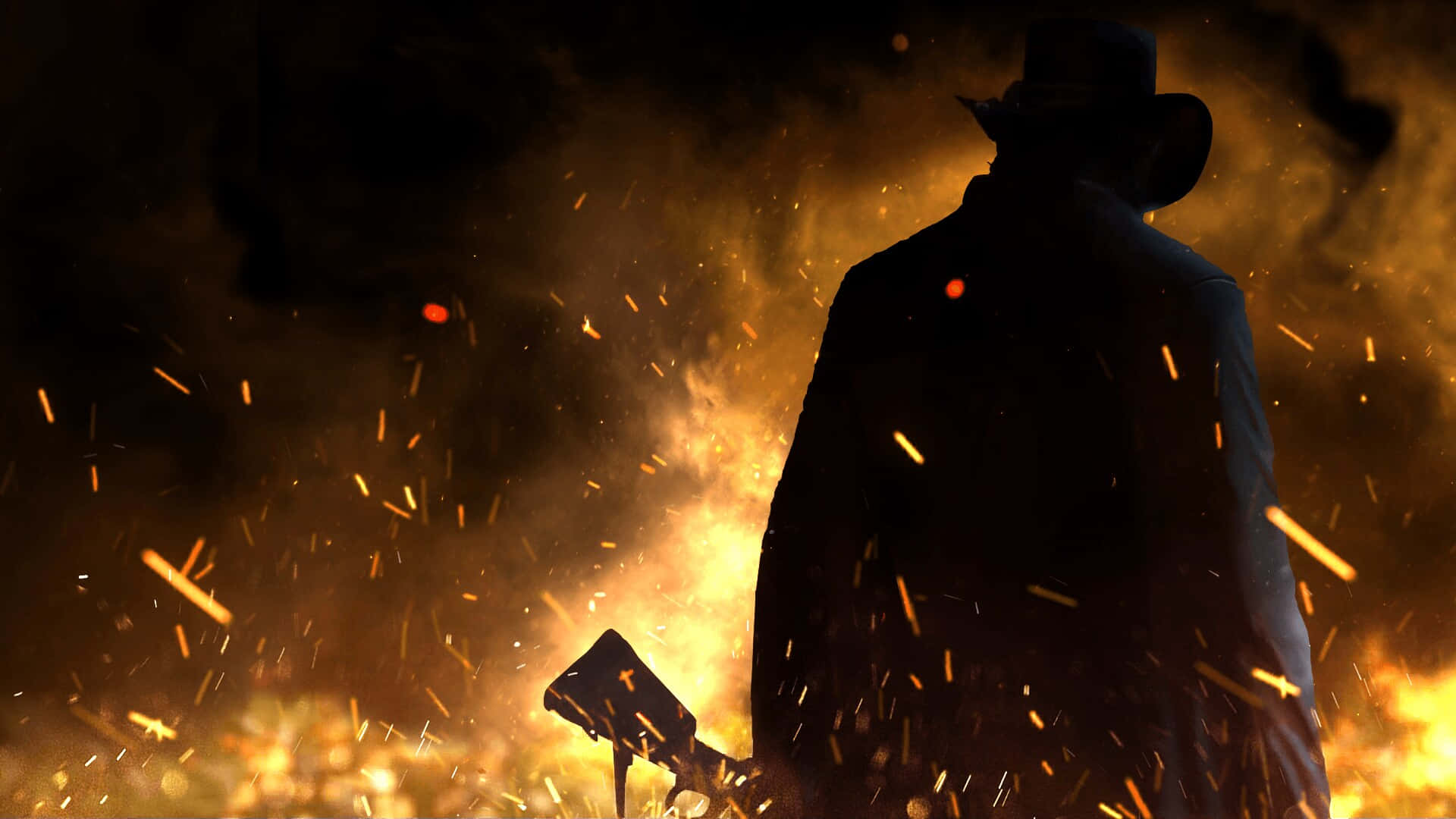 Red Dead Redemption2 Explosive Backdrop Wallpaper