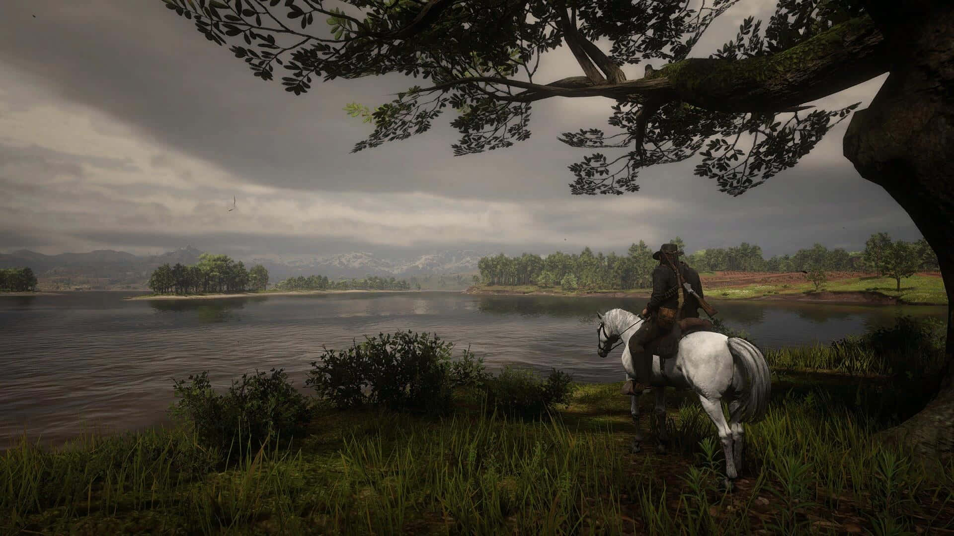 Red Dead Redemption2 Lakeside Reflection Wallpaper