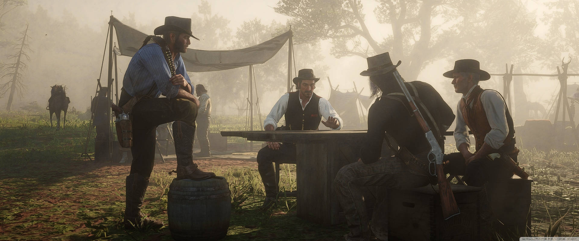 Discover a vibrant and immersive world in Red Dead Redemption 2 Wallpaper