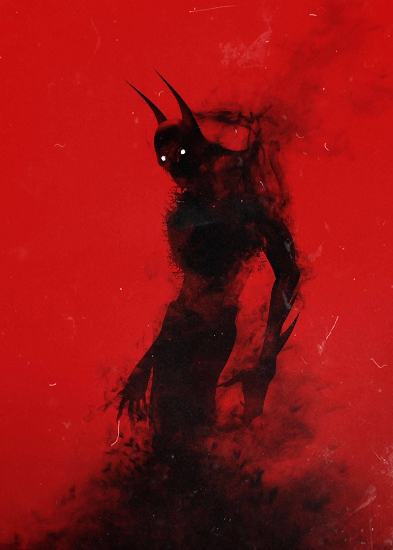 Figurade Sombra Esfumaçada Da Morte Vermelha. Papel de Parede