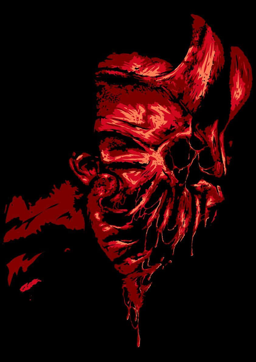 Red Demon Artwork Wallpaper
