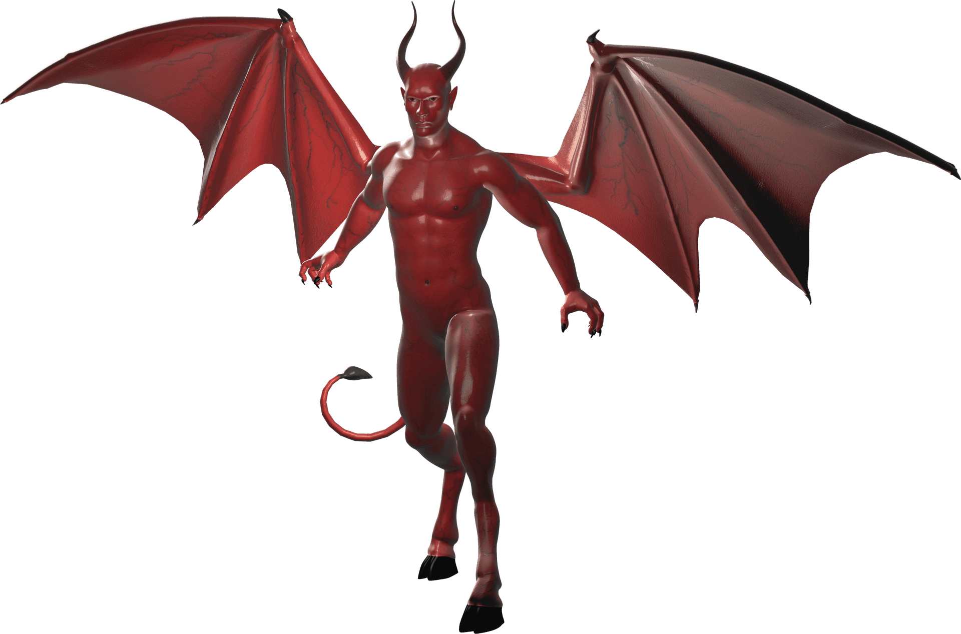 Red Demon Figure Fantasy PNG