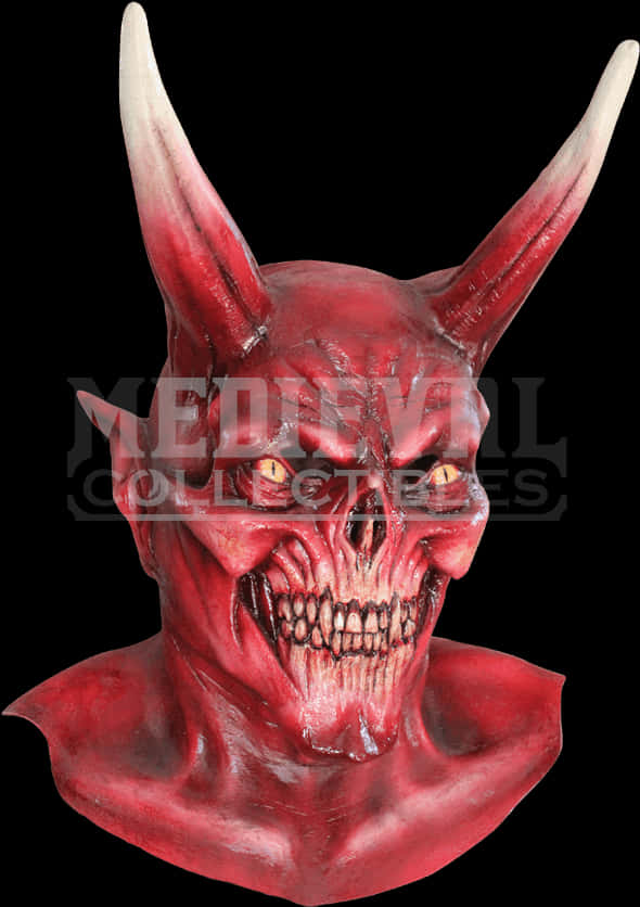 Red Demon Mask Horns PNG