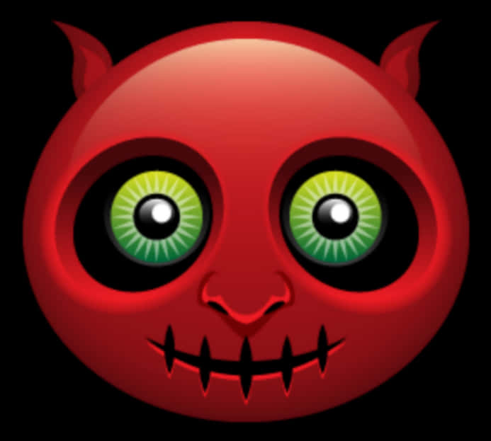 Red Devil Emoji Illustration PNG