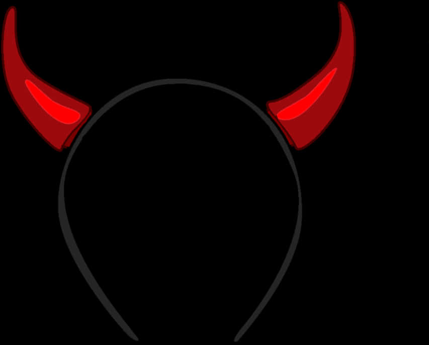 Red Devil Horns Graphic PNG