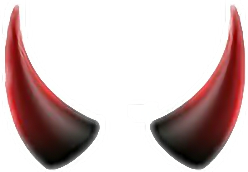 Red Devil Horns Graphic PNG