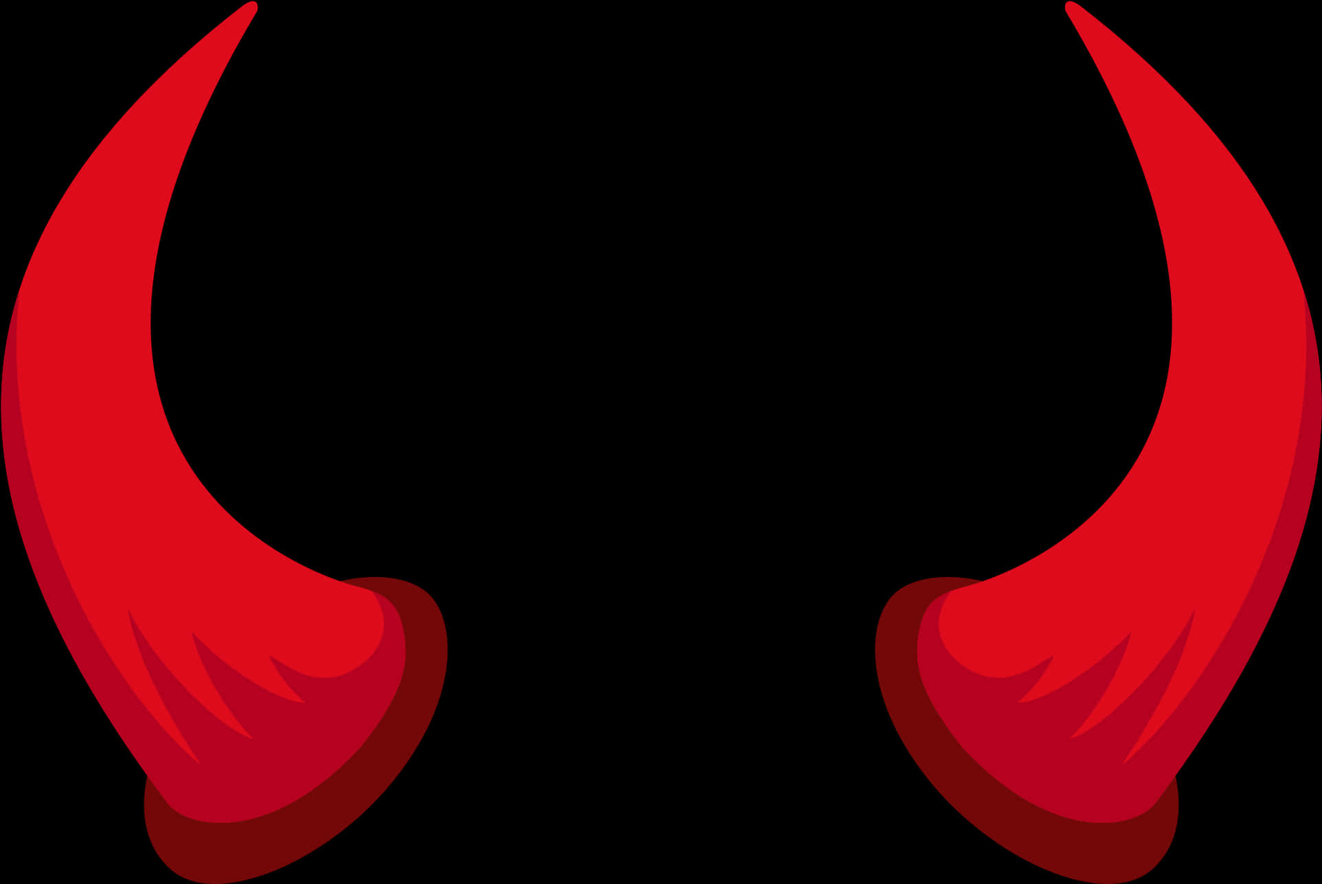 Red Devil Horns Graphic PNG