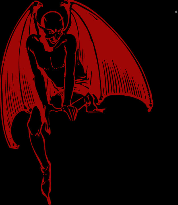 Red Devil Illustration PNG