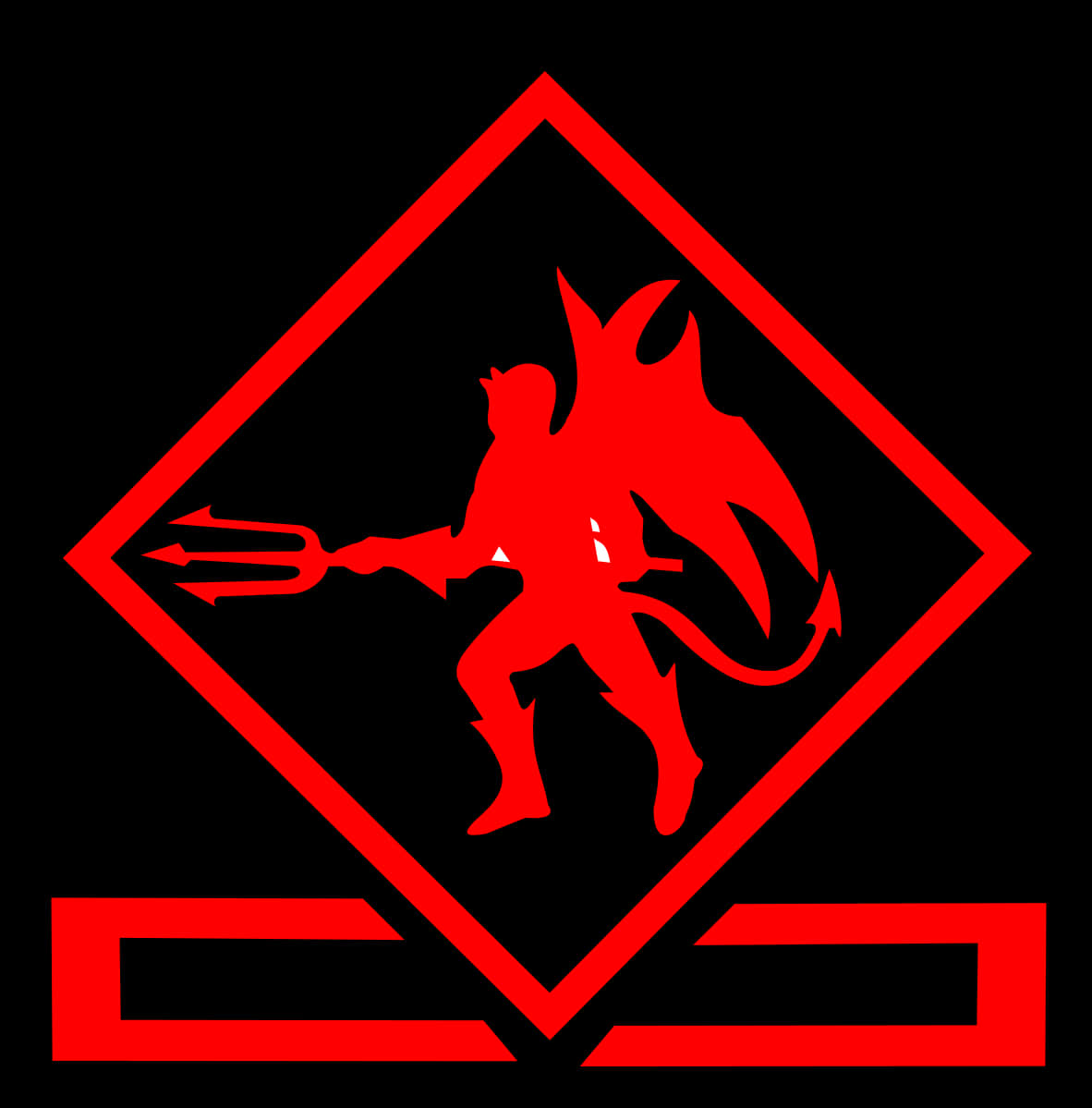 Red Devil Silhouette Graphic PNG