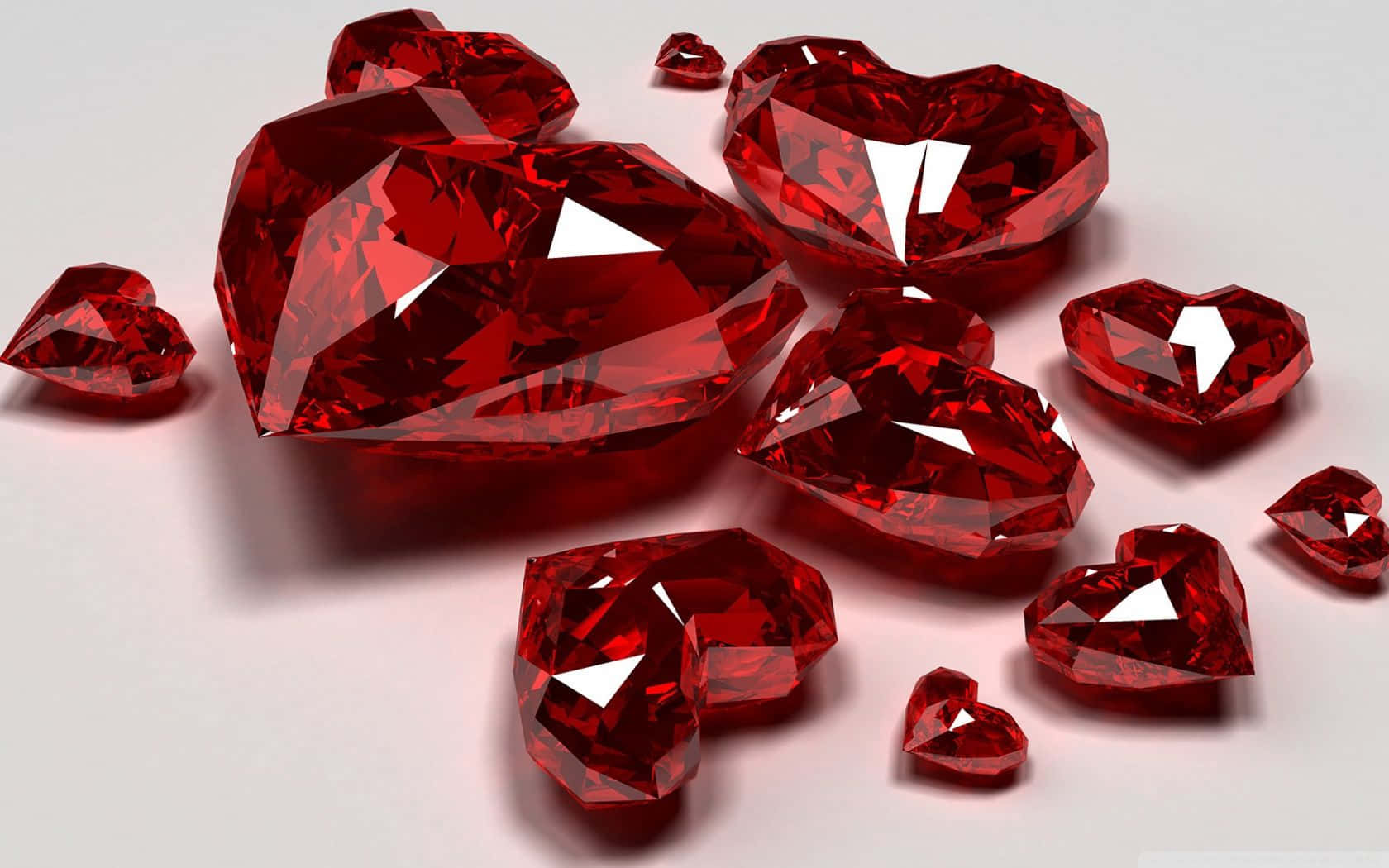 Stunning Red Diamond Sparkling on a Dark Background Wallpaper
