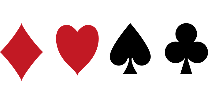 Red Diamond Heart Symbolson Black Background PNG