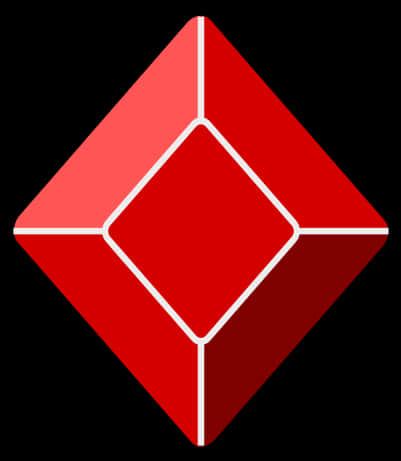 Red Diamond Shape Graphic PNG