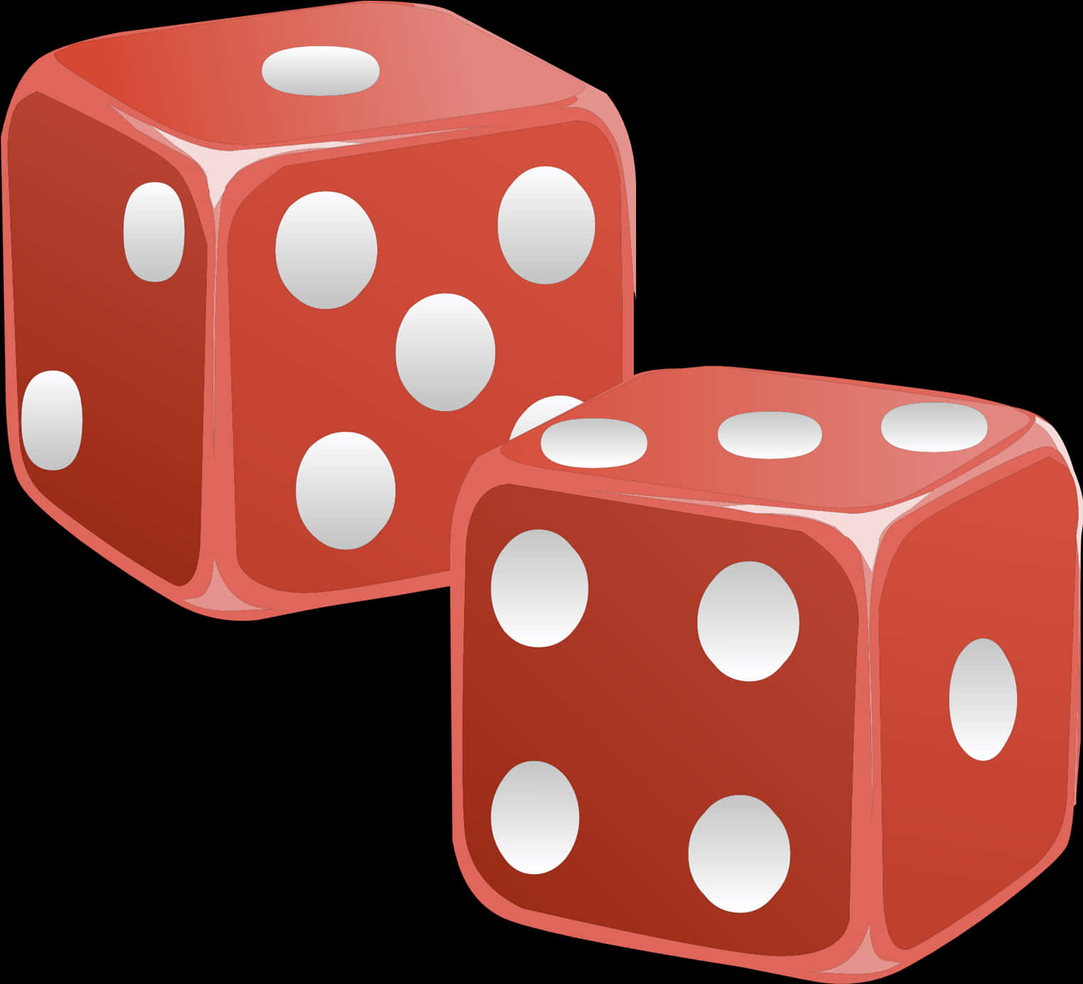 Red Dice Illustration PNG