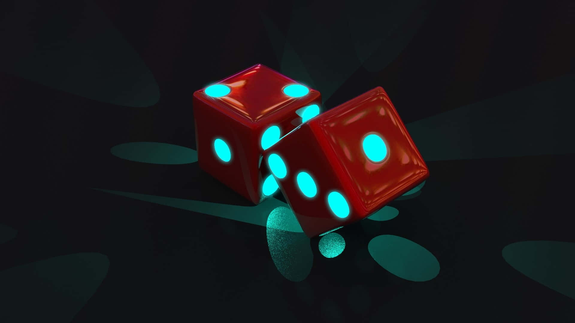 Red Dice Shadows Game Night Wallpaper