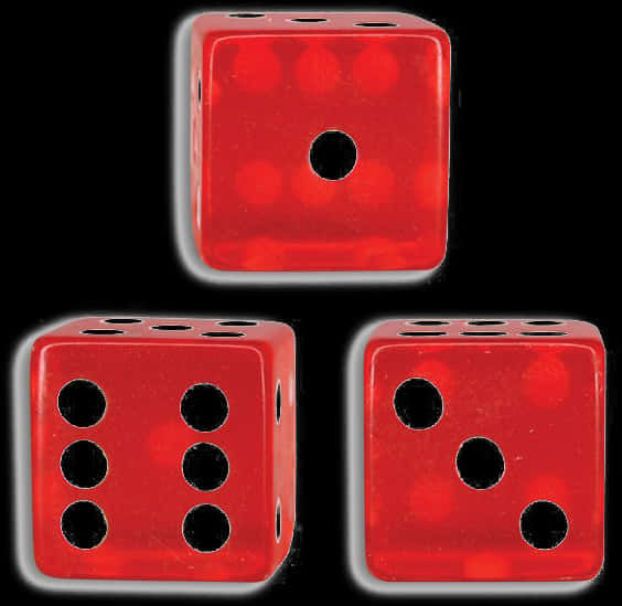 Red Dice Various Sides PNG