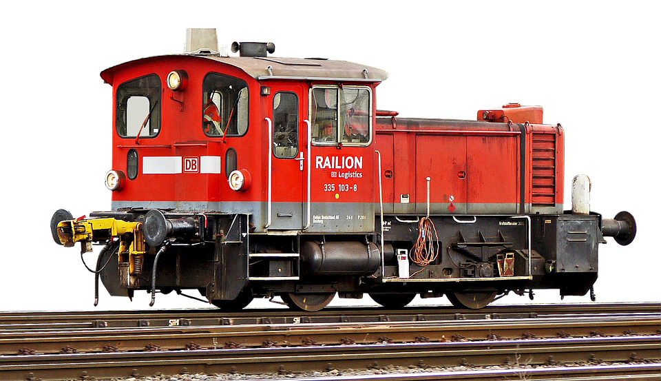 Red Diesel Shunting Locomotive PNG