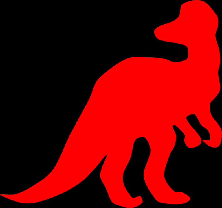 Red Dinosaur Silhouette PNG