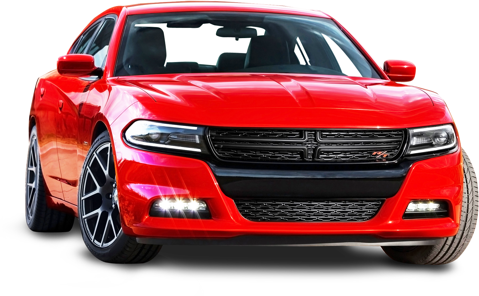 Red Dodge Charger R T Front View PNG