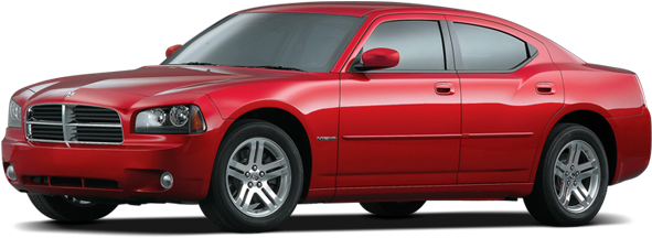 Red Dodge Charger Side View PNG