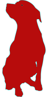 Red Dog Silhouette PNG