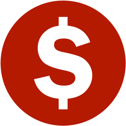 Red Dollar Sign Icon PNG