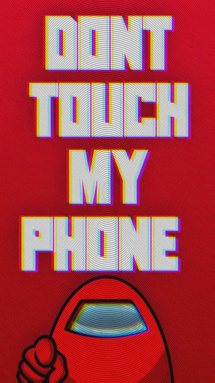 Red Don't Touch Among Us iPhone Wallpaper