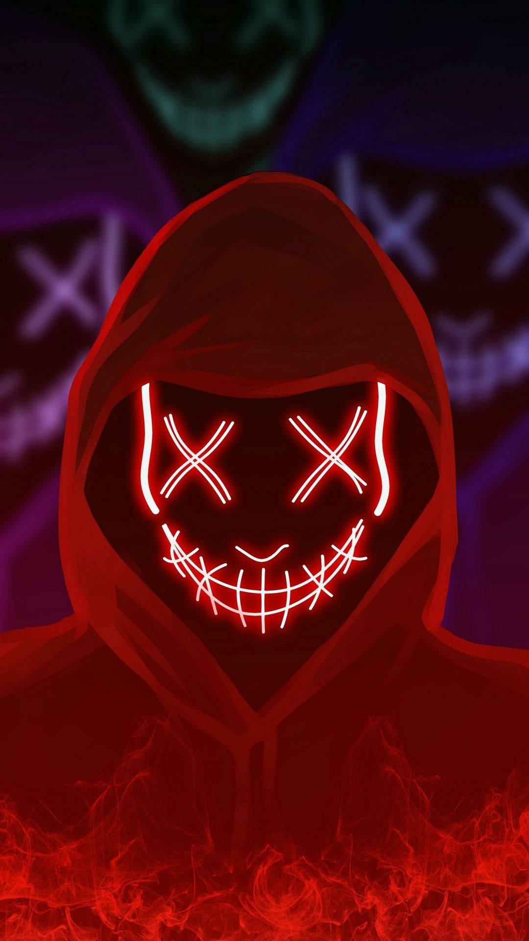 Red Dope Neon Mask Wallpaper