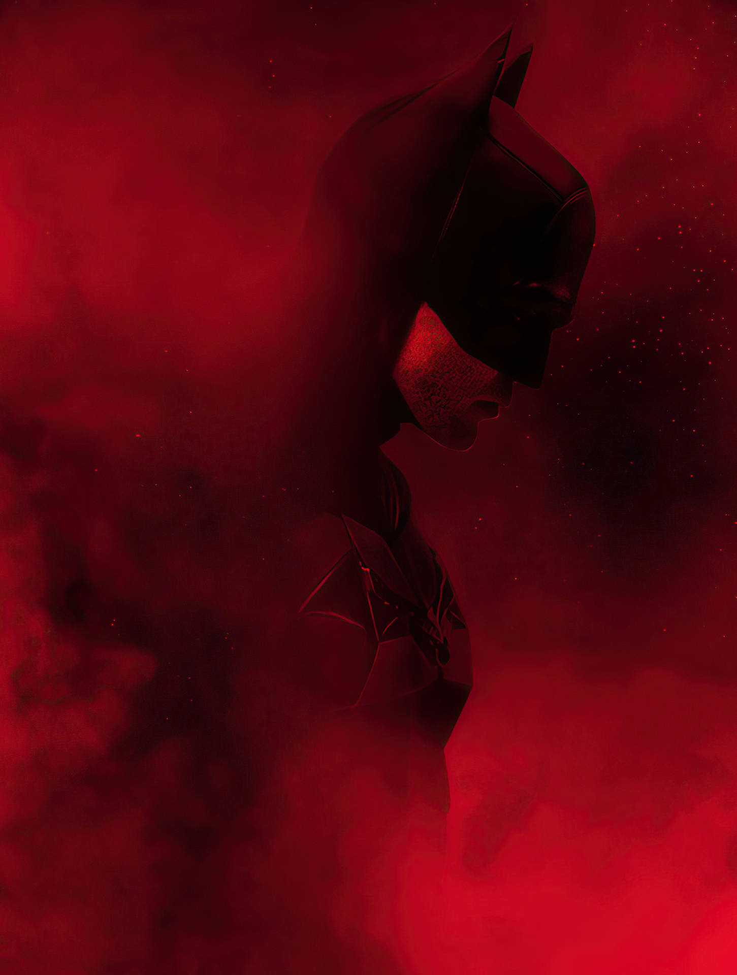 Batman In Red Smoke Wallpaper