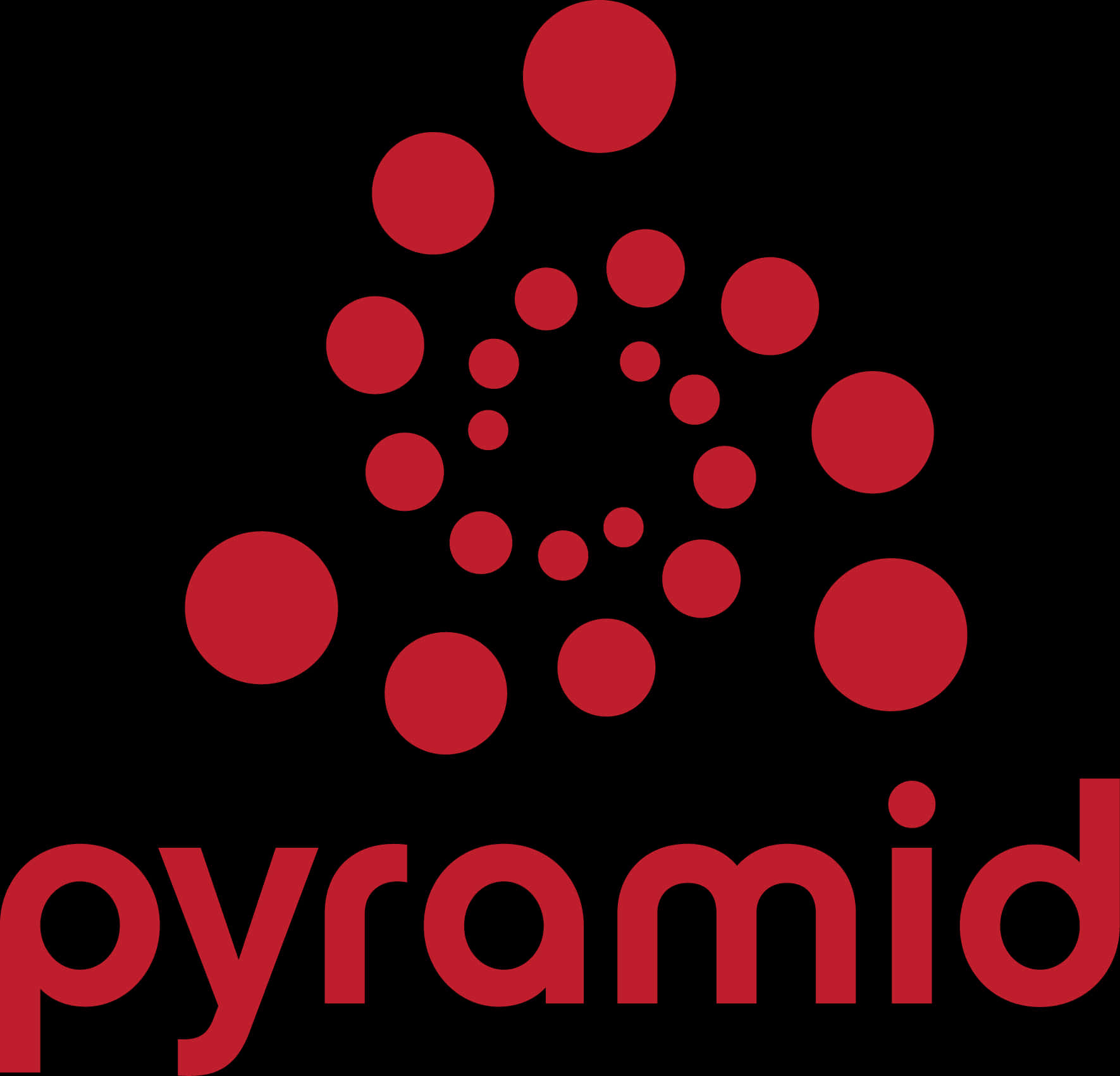 Red Dot Pyramid Logo PNG