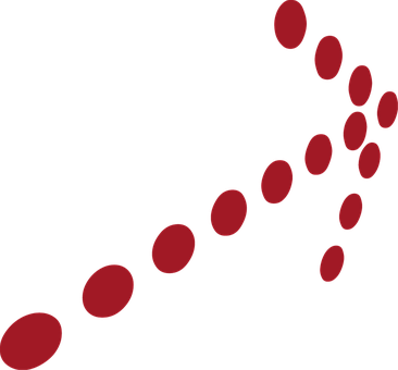 Red Dots Arrow Formation PNG