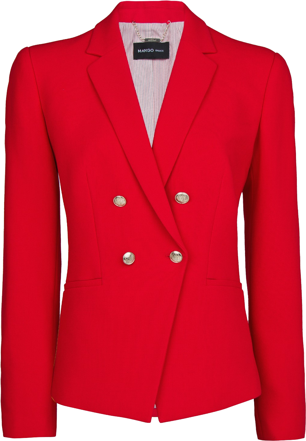 Red Double Breasted Blazer PNG