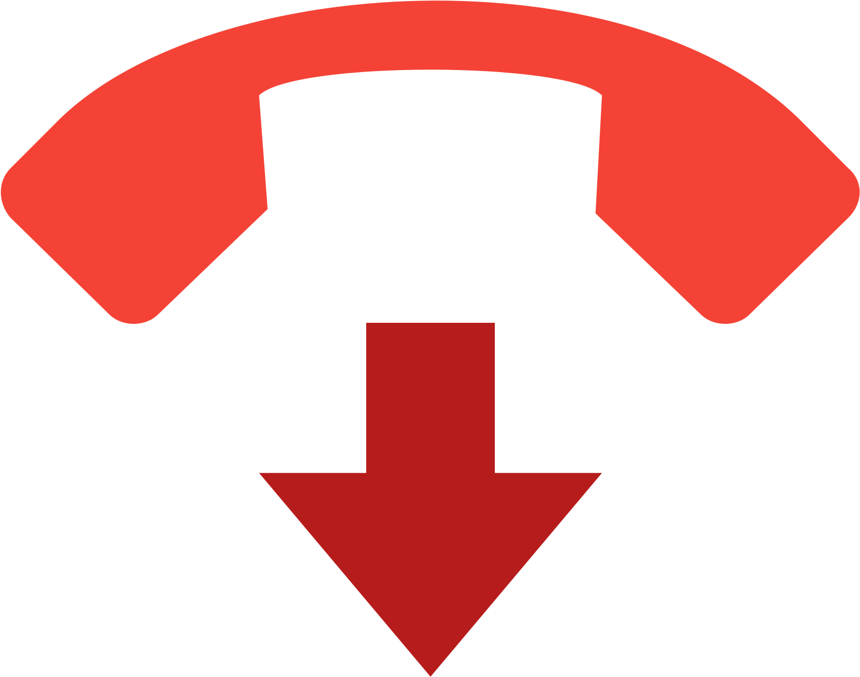 Red Down Arrow Icon PNG