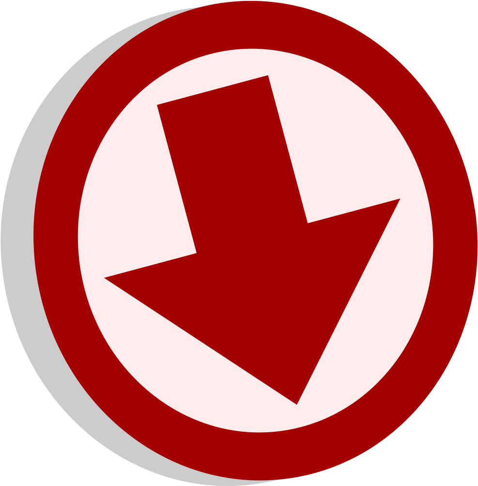 Red Down Arrow Sign PNG
