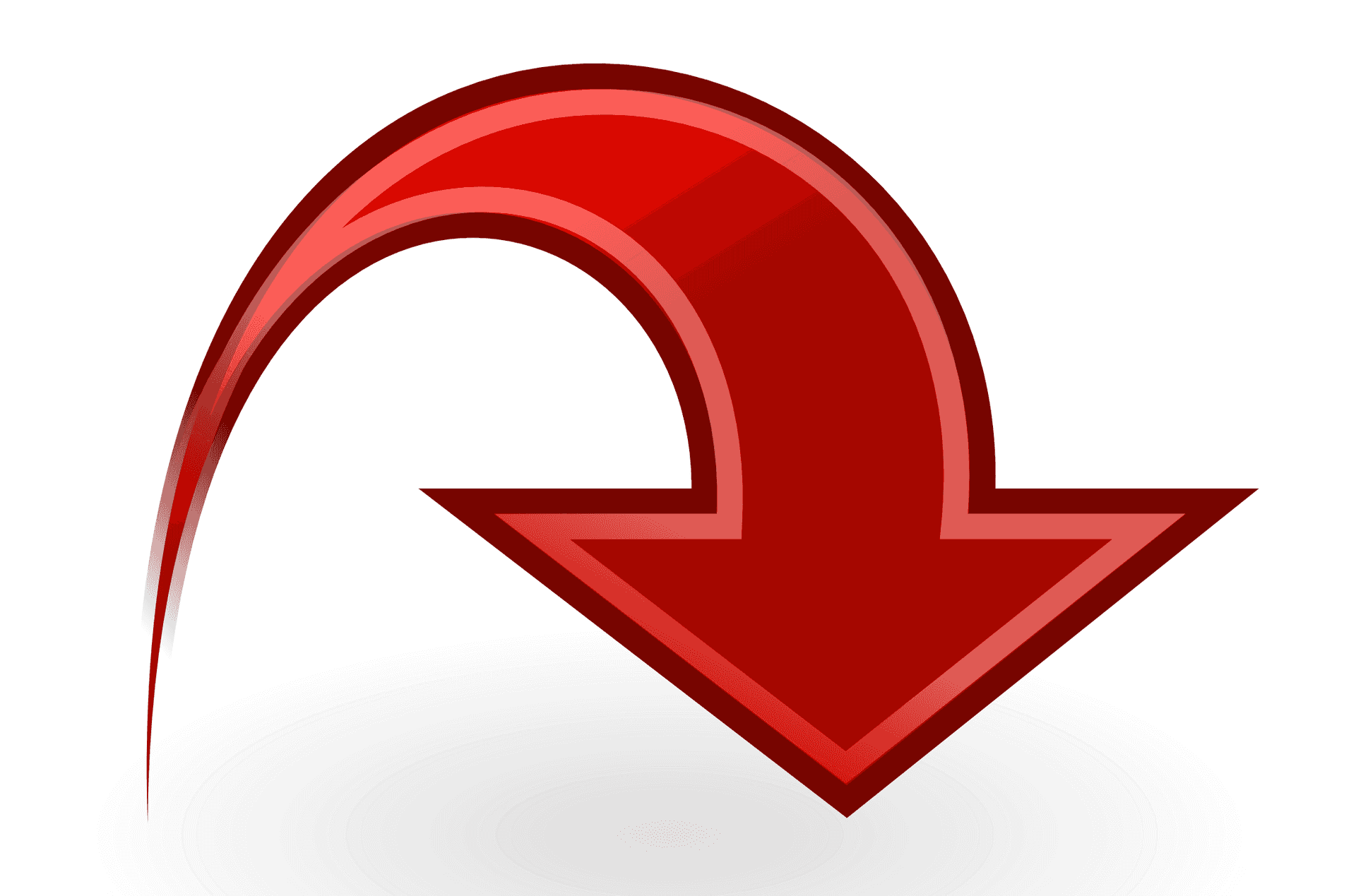 Red Downward Arrow PNG
