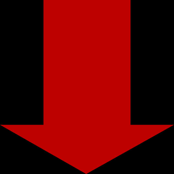 Red Downward Arrow Graphic PNG