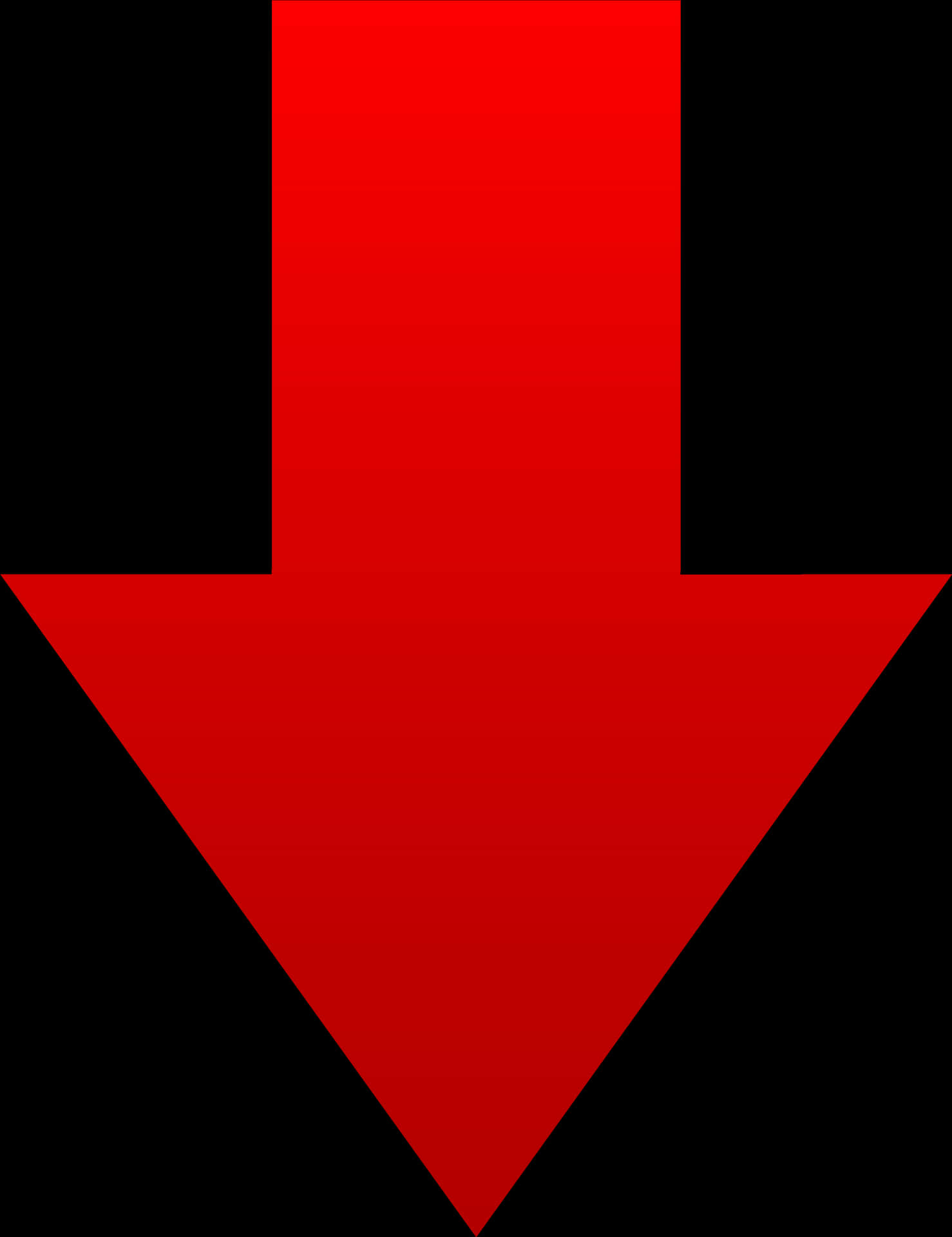 Red Downward Arrow Graphic PNG