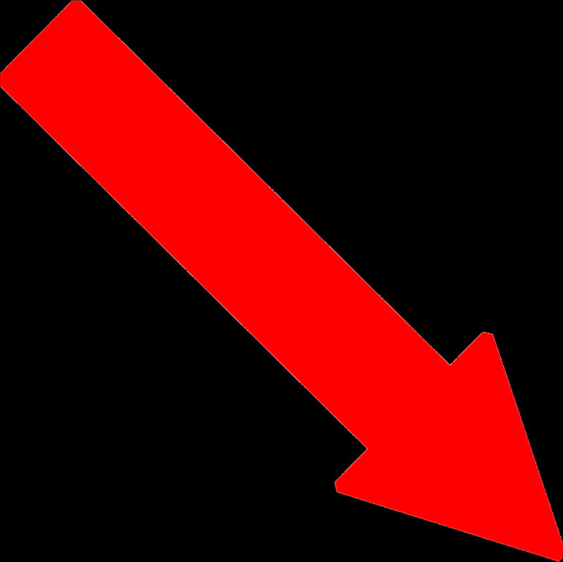 Red Downward Arrow Graphic PNG