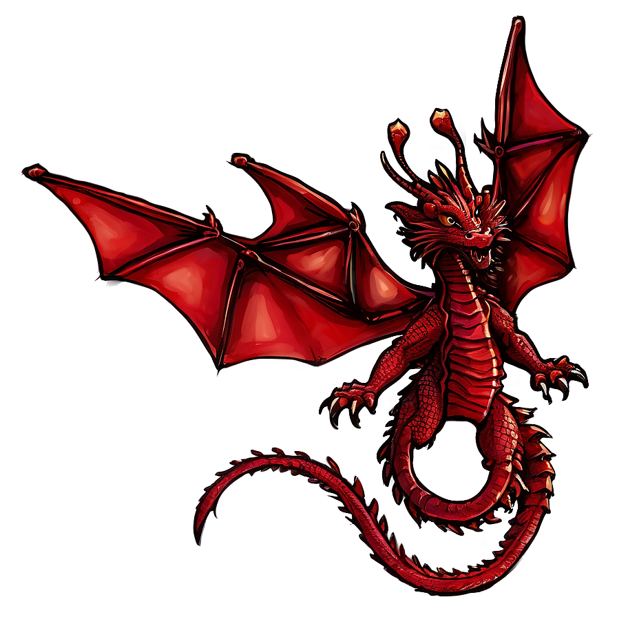 Red Dragon Graphic Png Xlg83 PNG