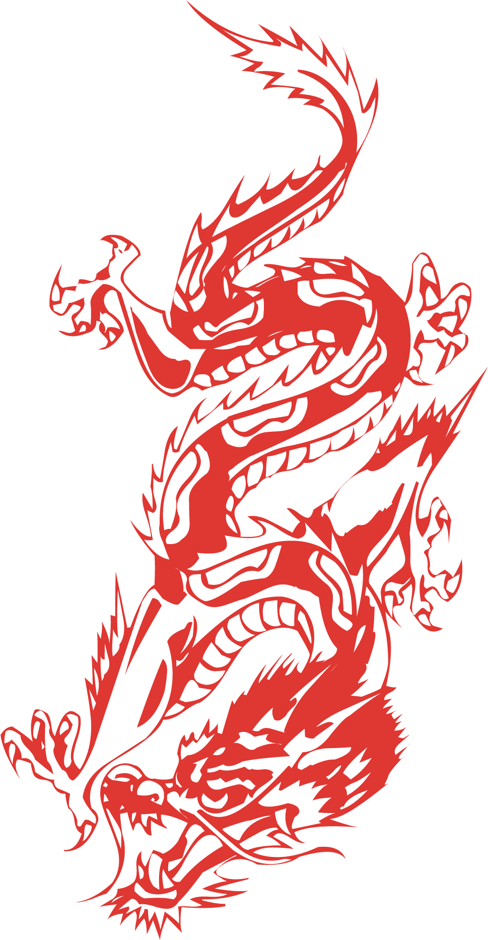 Download Red Dragon Illustration Japanese Style | Wallpapers.com