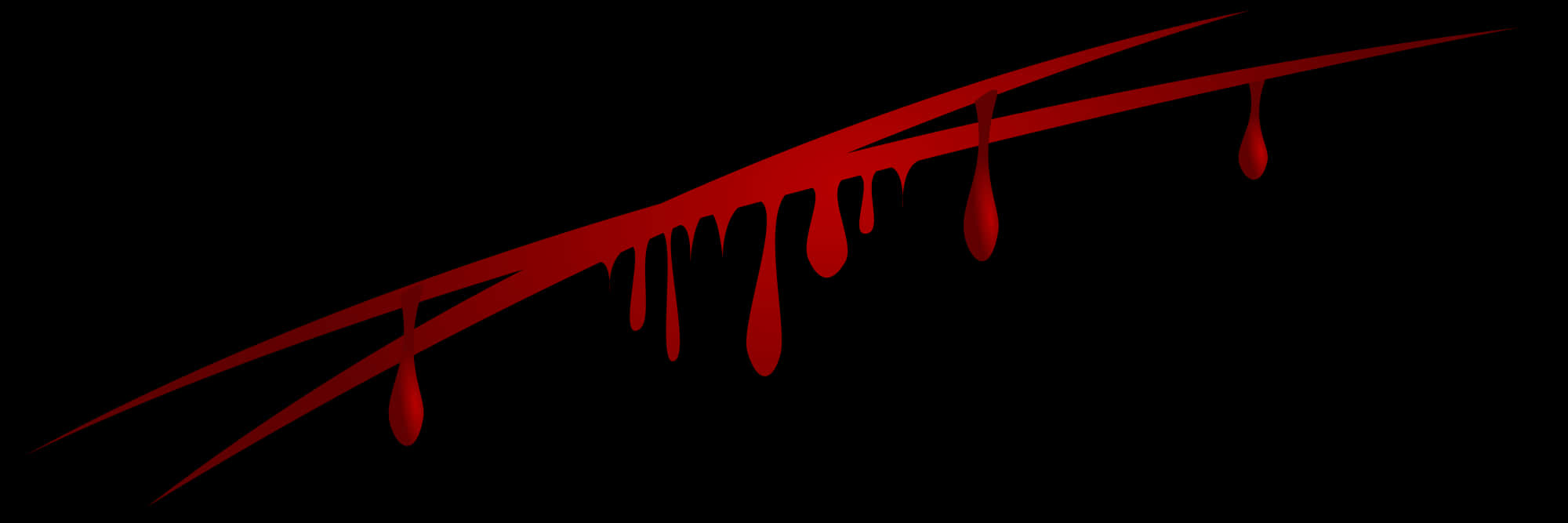 Red Dripping Claw Scar PNG